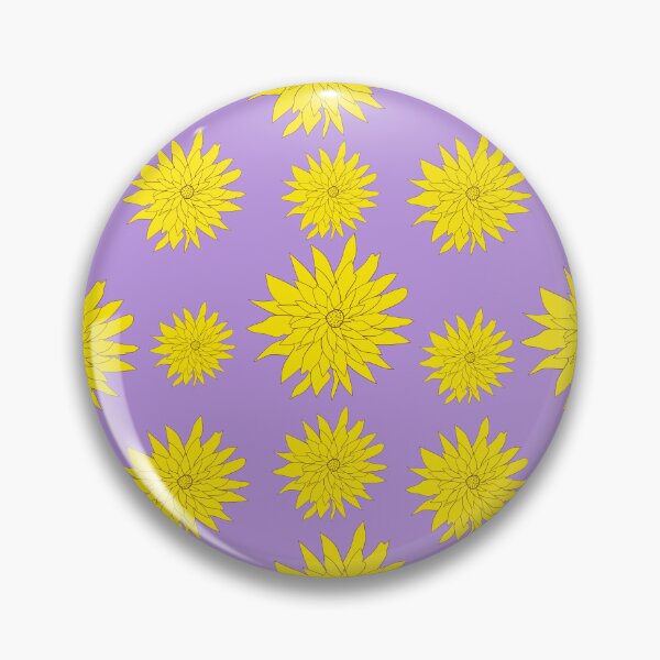 Item preview, Bright yellow chrysanthemum floral seamless pattern on purple background. designed and sold by AdesignbyG.