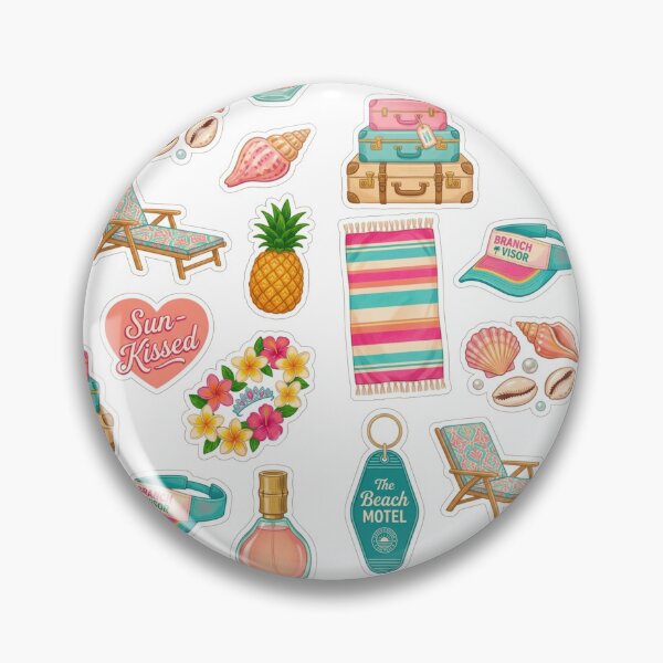 Item preview, Summer Beach Vacation Vibes Unique Pattern and Sticker Pack  designed and sold by Mialunaa.