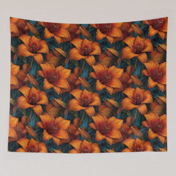 Item preview, Lush Amaryllis Floral  - Retro Flower Floral   - Gifts For Grandma designed and sold by RoyalStarsPatts.