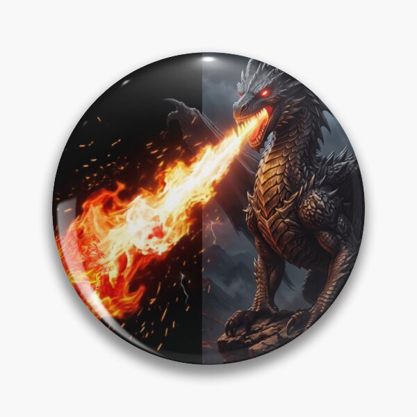 Item preview, Epic Fire Breathing Black Dragon Fantasy Art designed and sold by rich-moda.