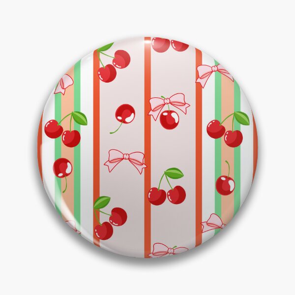 Item preview, Stripe Red Cherry and Cute Pink Bow designed and sold by nurabear.