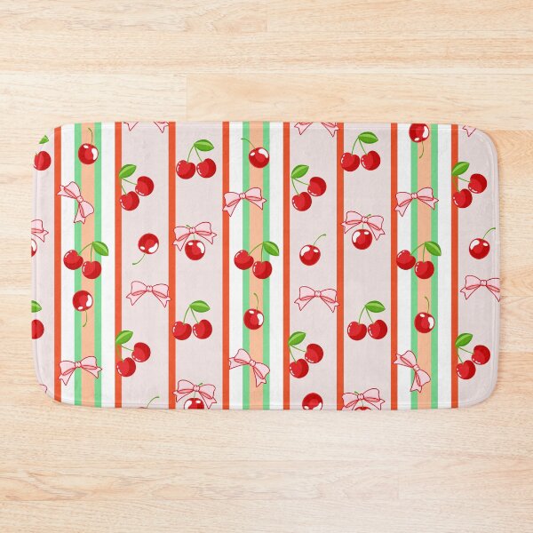 Item preview, Stripe Red Cherry and Cute Pink Bow designed and sold by nurabear.