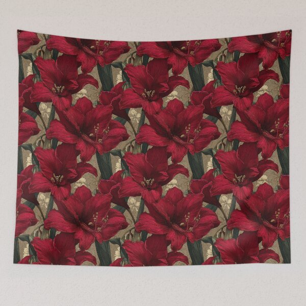 Item preview, Petaled Amaryllis Texture  - Botanical Garden Pattern   - Gifts For Her designed and sold by RoyalStarsPatts.