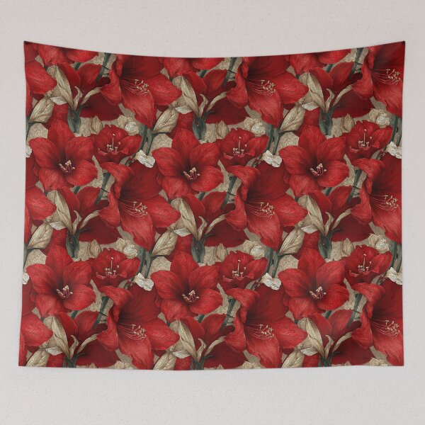 Item preview, Bold Amaryllis Flower - Flower Floral Pattern   - Gifts For Him designed and sold by RoyalStarsPatts.