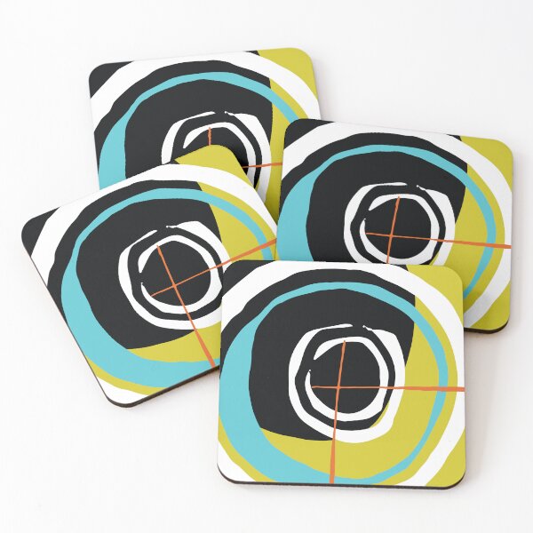 Item preview, Mid-Century Modern Mustard, Aqua, Black And White Design designed and sold by DEC02.
