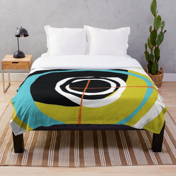 Item preview, Mid-Century Modern Mustard, Aqua, Black And White Design designed and sold by DEC02.