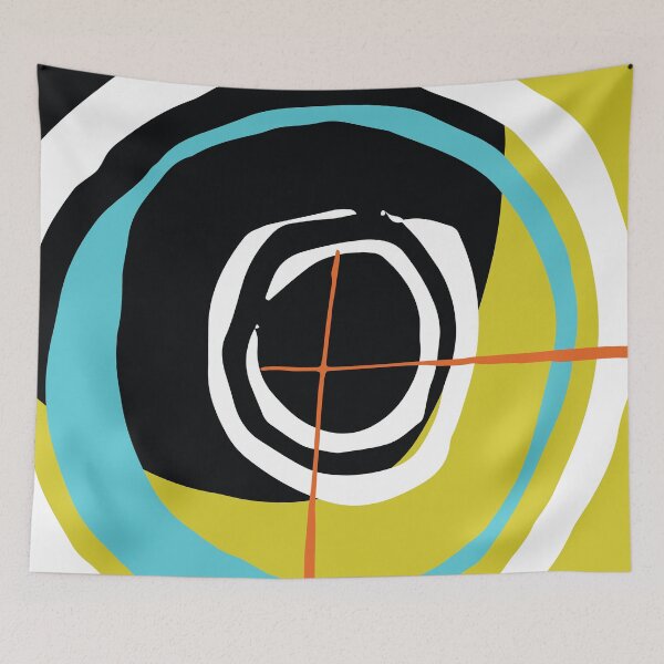 Item preview, Mid-Century Modern Mustard, Aqua, Black And White Design designed and sold by DEC02.
