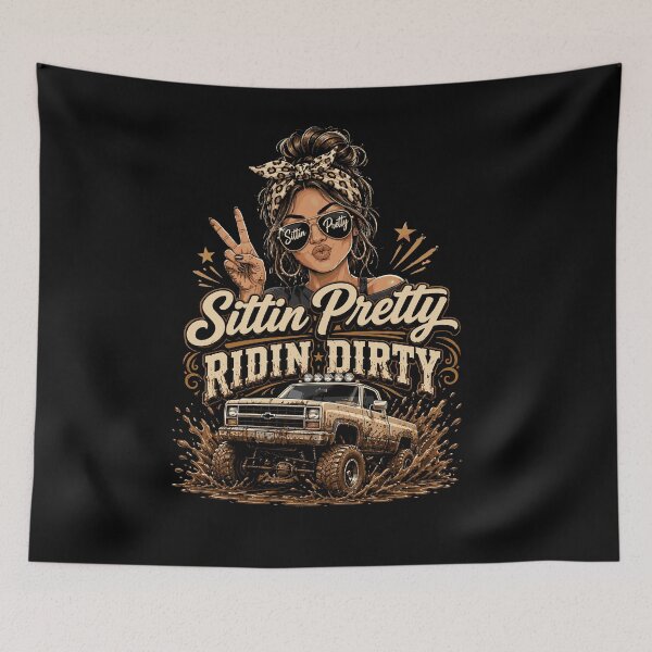 Item preview, Sittin Pretty Muddy and Mighty Off Road Girl Pickup designed and sold by JasKei-Designs.