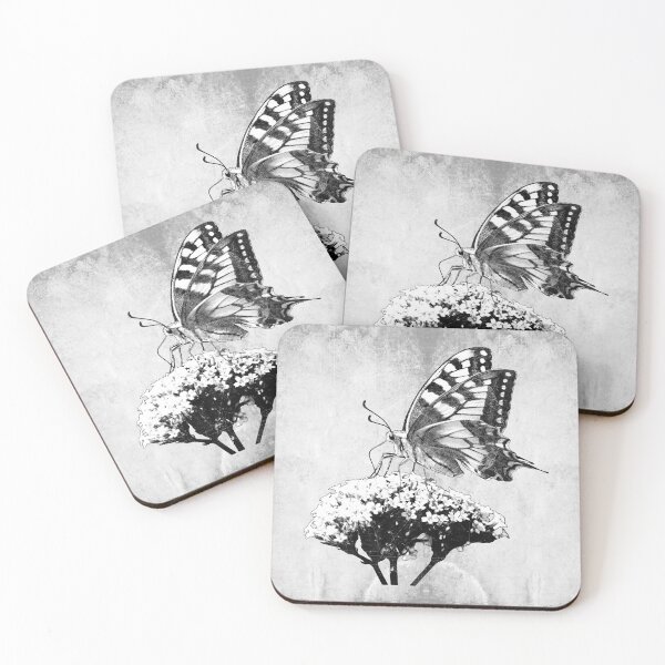 Item preview, Swallowtail Butterfly Buddleia Dark Natural History Botanical Art designed and sold by Ghoul Enterprises.