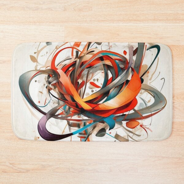 Item preview, Modern Flowing Shapes Abstract Composition designed and sold by semenol.