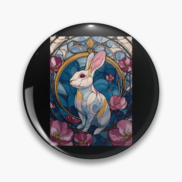 Item preview, Stained glass rabbit designed and sold by MendaciousMina.