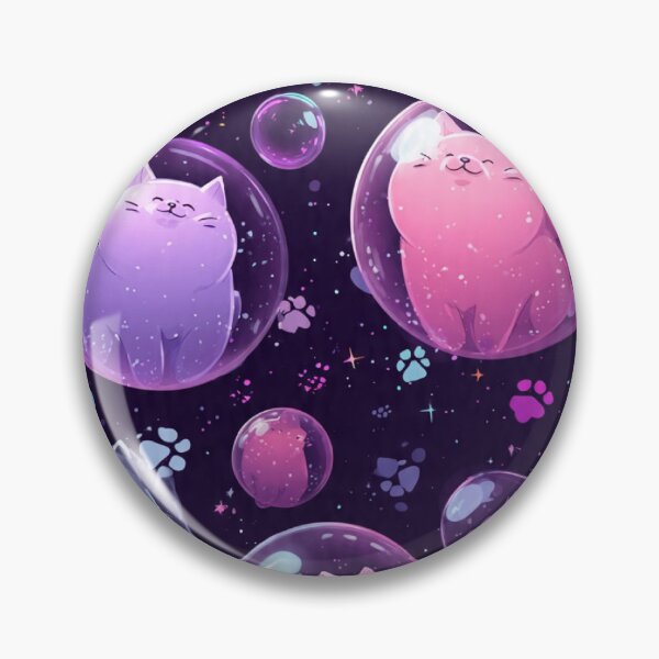 Item preview, Cute Kawaii Cats in Space Bubbles designed and sold by Moody Vibes Studio.
