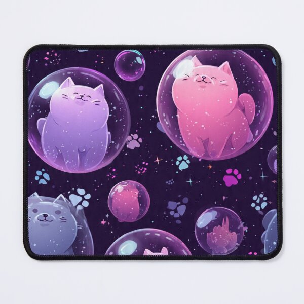 Item preview, Cute Kawaii Cats in Space Bubbles designed and sold by Moody Vibes Studio.