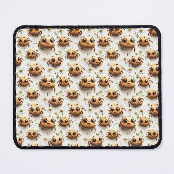 Item preview, Kawaii Chibi Jumping Spider Seamless Pattern | Cute Spider Repeat Print designed and sold by Moonlit Menagerie.