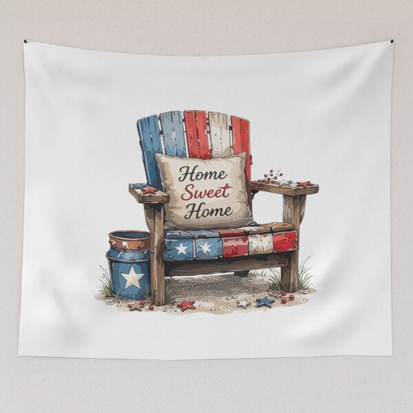 Item preview, Patriotic Home Sweet Home Rustic Farmhouse designed and sold by Oniyasha.