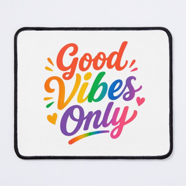 Item preview, Good Vibes Only Rainbow Typography Positive Quote designed and sold by INVITOARTE.