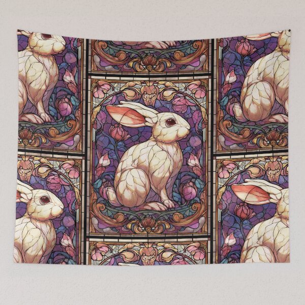 Item preview, Stained glass rabbit designed and sold by MendaciousMina.