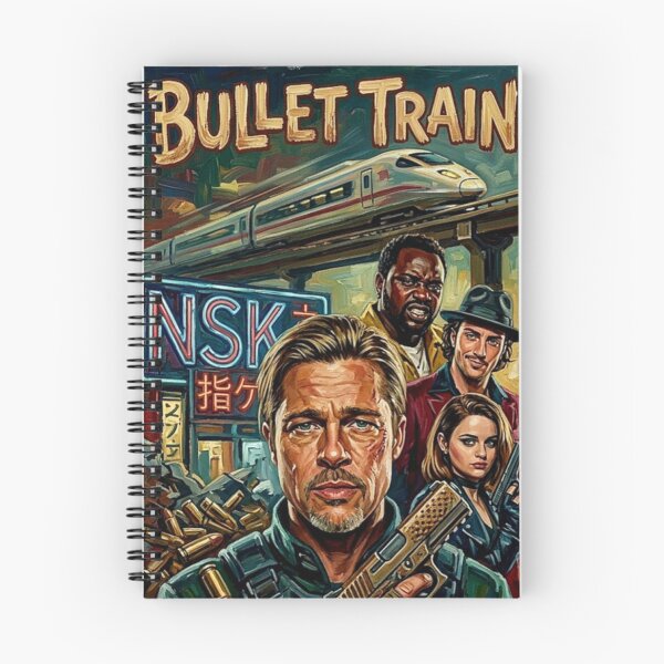 Item preview, Bullet Train Retro Neon Action Comedy Tribute Art Movie Poster designed and sold by Art's Diner.