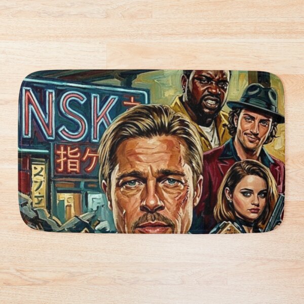 Item preview, Bullet Train Retro Neon Action Comedy Tribute Art Movie Poster designed and sold by Art's Diner.