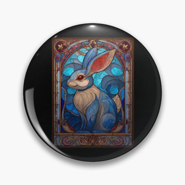 Item preview, Stained glass rabbit designed and sold by MendaciousMina.