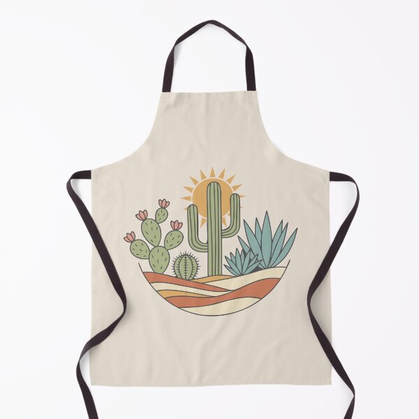 Item preview, Retro Boho Desert Landscape Cactus Sun Terracotta Art designed and sold by Cipher & Soul.