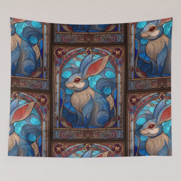 Item preview, Stained glass rabbit designed and sold by MendaciousMina.