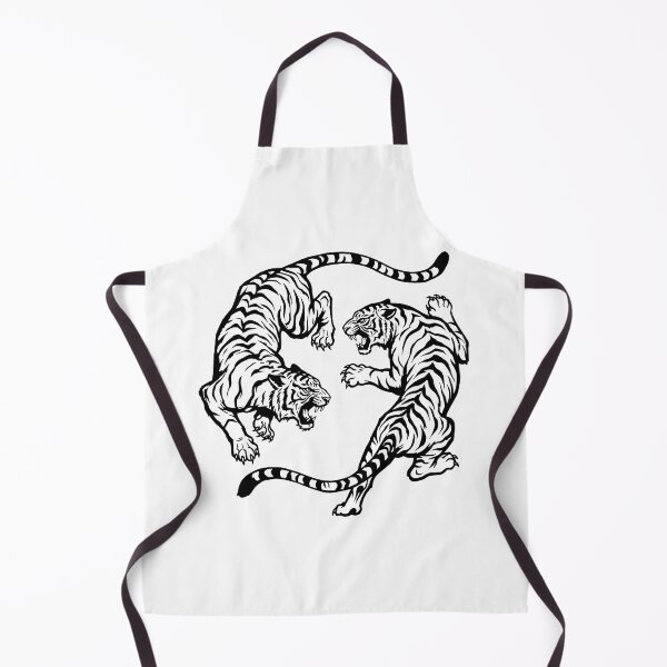 Item preview, Japanese Fighting Tigers  Vintage Tattoo Art  Retro Tiger, black designed and sold by ramwebroom.