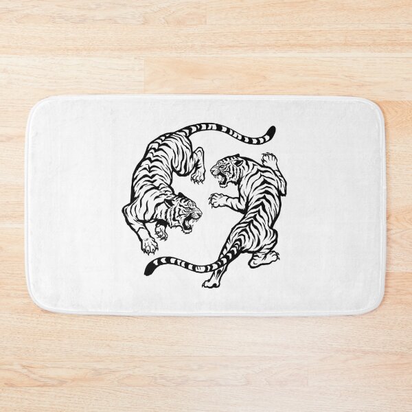 Item preview, Japanese Fighting Tigers  Vintage Tattoo Art  Retro Tiger, black designed and sold by ramwebroom.
