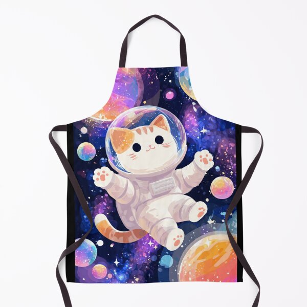 Item preview, Kawaii Astronaut Cat Floating in Space designed and sold by Luna's World - Moody Vibes Studio.