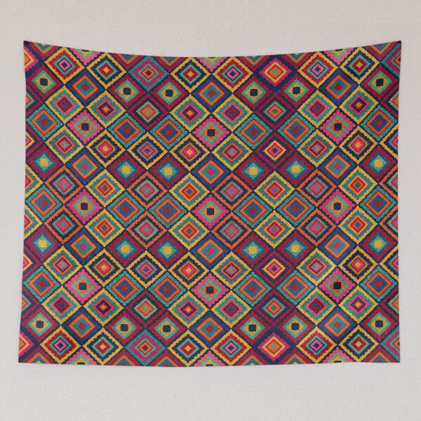 Item preview, Vibrant Southwestern Geometric Diamond Surface Pattern designed and sold by arteresting-art.