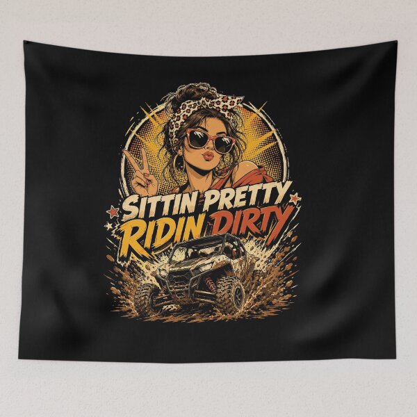 Item preview, Sittin Pretty Trailin Mud Off Road Girl UTV designed and sold by JasKei-Designs.