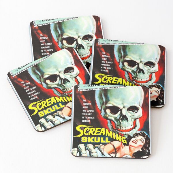 Item preview, Screaming Skull vintage repro Horror movie Universal Monsters designed and sold by BlueLineLAX.