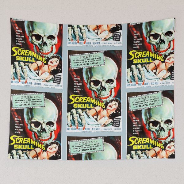 Item preview, Screaming Skull vintage repro Horror movie Universal Monsters designed and sold by BlueLineLAX.