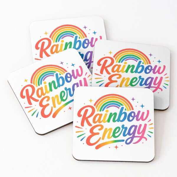 Item preview, Rainbow Energy Colorful Typography Inspirational Quote designed and sold by INVITOARTE.
