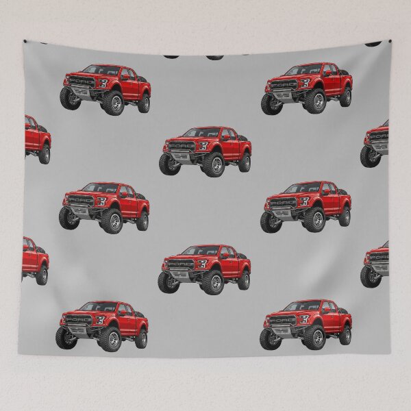 Item preview, Custom Ford F-150 Trophy Truck Red Offroad Race Pickup Illustration designed and sold by Motorline44.
