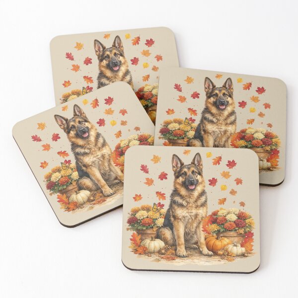 Item preview, Fall German Shepherd Dog Autumn Leaves designed and sold by tamdevo1.