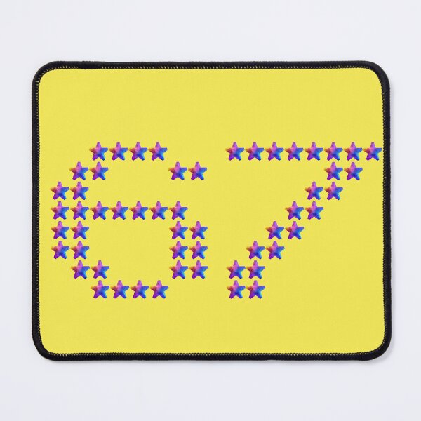 Item preview, Retro Starry Number 67 Aesthetic Blue Stars Design designed and sold by Violet-Forge.