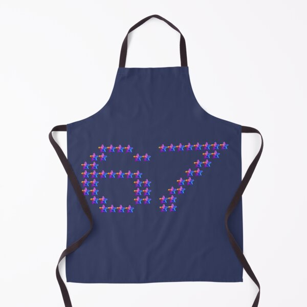 Item preview, Retro Starry Number 67 Aesthetic Blue Stars Design designed and sold by Violet-Forge.