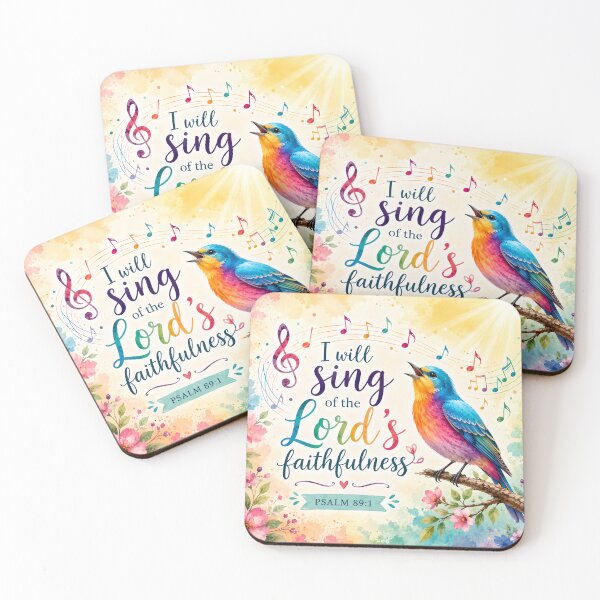 Item preview, I Will Sing of the Lord's Faithfulness – Psalm 89:1 designed and sold by Stubblejumper Artworks.