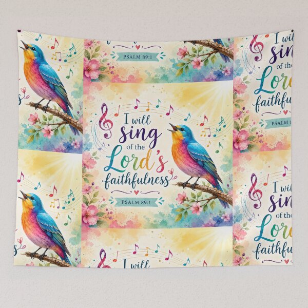 Item preview, I Will Sing of the Lord's Faithfulness – Psalm 89:1 designed and sold by Stubblejumper Artworks.