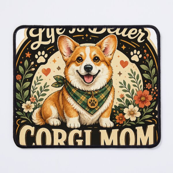Item preview, Life Is Better Corgi Mom Cute Dog Lover Vintage Design designed and sold by PinkAmazon.