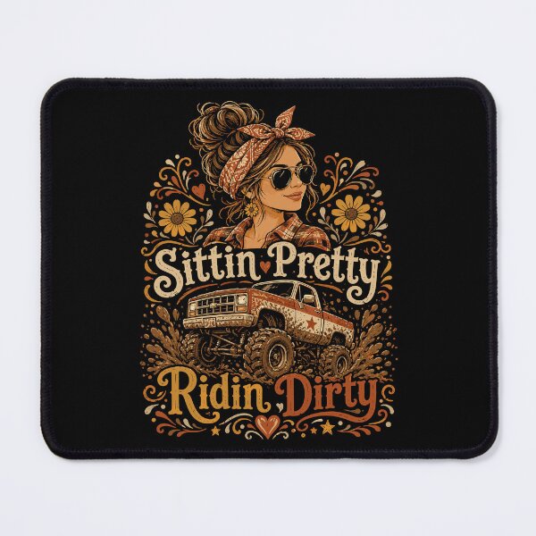 Item preview, Sittin Pretty Raised on Mud Boho Truck Girl designed and sold by JasKei-Designs.