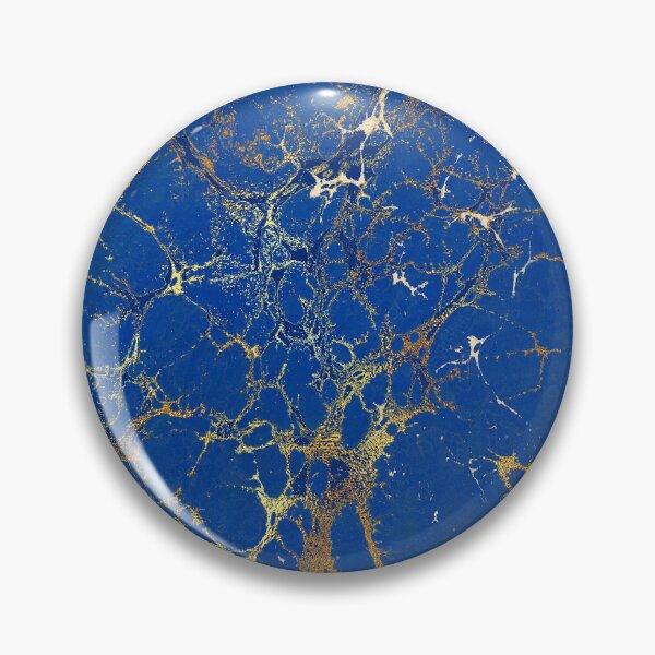 Item preview, Royal Blue Marbled Art With Golden Hue Veins designed and sold by DEC02.