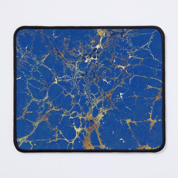 Item preview, Royal Blue Marbled Art With Golden Hue Veins designed and sold by DEC02.