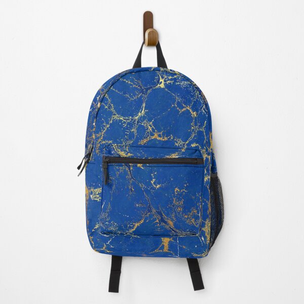 Item preview, Royal Blue Marbled Art With Golden Hue Veins designed and sold by DEC02.