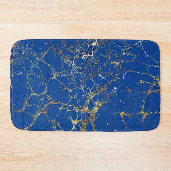 Item preview, Royal Blue Marbled Art With Golden Hue Veins designed and sold by DEC02.