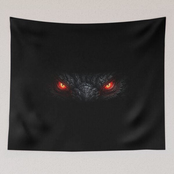 Item preview, Glowing Red Dragon Eyes Dark Fantasy Monster designed and sold by rich-moda.