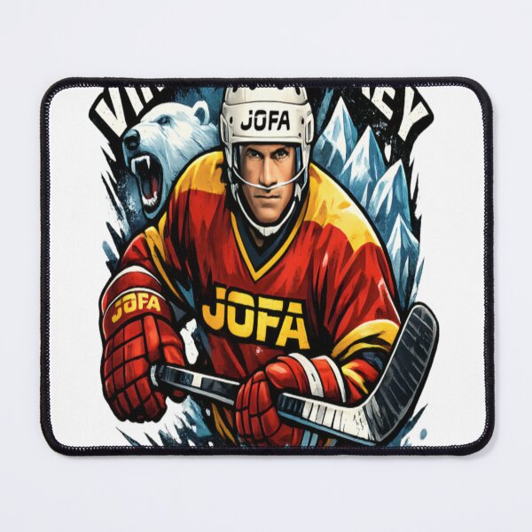 Item preview, Jofa Vintage Hockey Warrior – Classic Ice Legend Design designed and sold by CatLovers Studio.