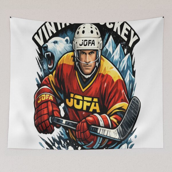 Item preview, Jofa Vintage Hockey Warrior – Classic Ice Legend Design designed and sold by CatLovers Studio.