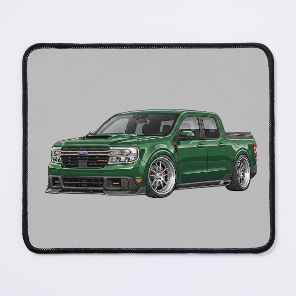 Item preview, Custom Ford Maverick Tremor Lowered Green Sport Truck Illustration designed and sold by Motorline44.